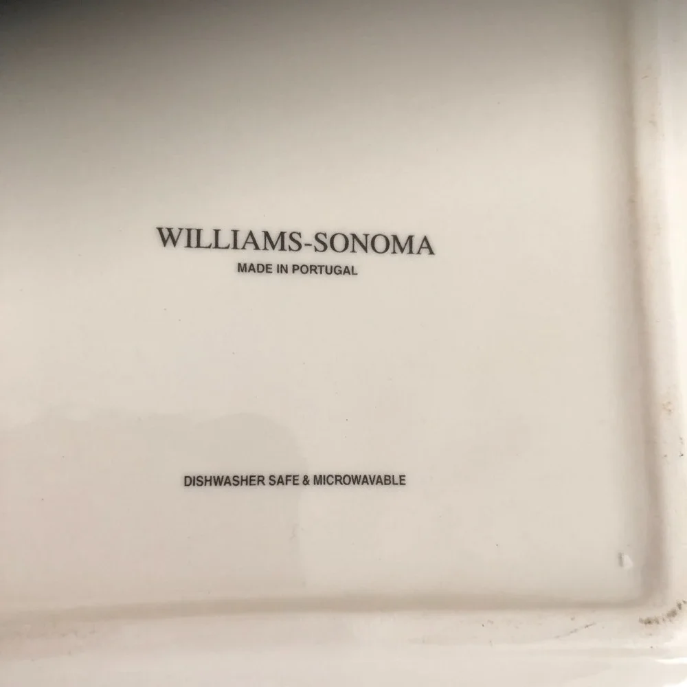 Williams Sonoma Fancy Appetizer Plates (4) Square 6.5 Inches Portugal